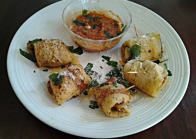 Eggplant Pizza Roll Ups