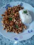 Guiso de frijol castilla con camaroncitos