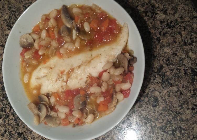 Steps to Make Speedy Tilapia and white beans