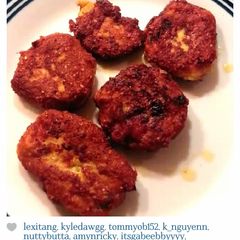 A picture of asian fish patties.