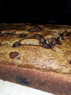 A picture of Banana chocolate bread.