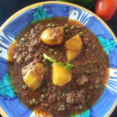 A picture of Keema Aloo Matar.