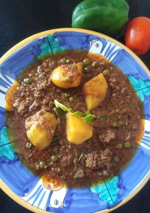A picture of Keema Aloo Matar.