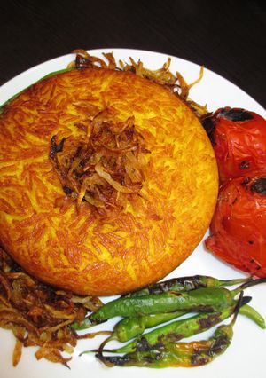 عکسی از دستور ته چین بادمجان(وگان)