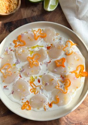 A picture of Asian Inspired Scallop Crudo.