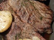 A picture of grilled sirloin steak