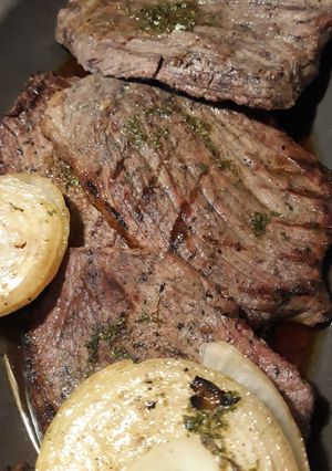 A picture of Grilled Steaks with Compound Spread.