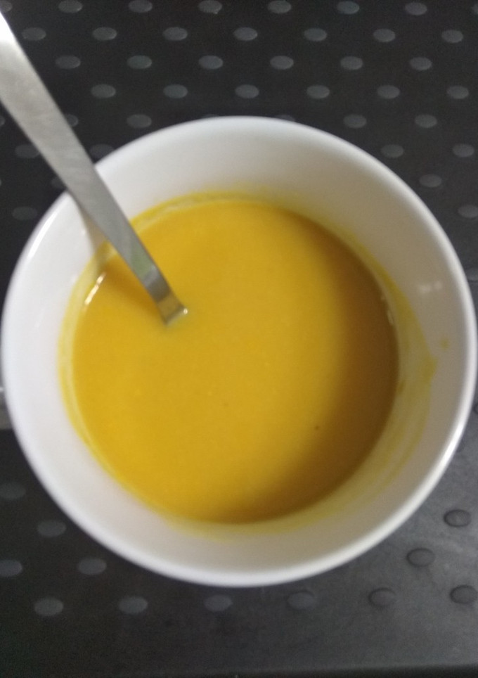 Una foto de Crema de zanahoria y garbanzos al curry