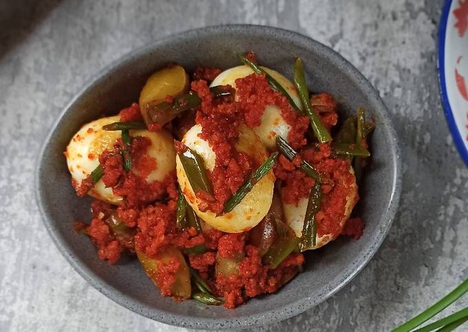 Langkah Mudah untuk mengolah Balado Telur, Bisa Manjain Lidah