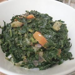 Spinach in coconut milk A picture of Spinach in coconut milk.
