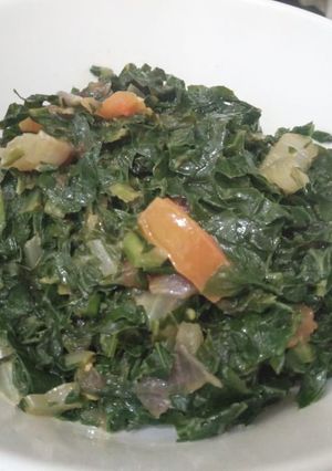 A picture of Spinach in coconut milk.