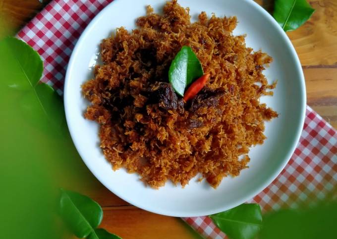 Ini dia! Resep membuat Srundeng Daging / Dendeng Ragi dijamin nikmat
