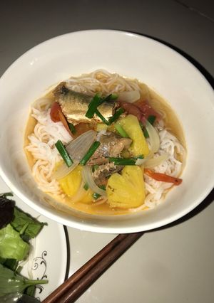 Hình của món Bún cá mòi.