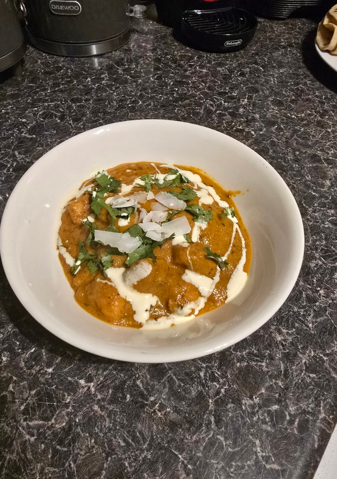 Chiken Korma, Indiai mandulás, kókusz tejes csirke curry recept fotója