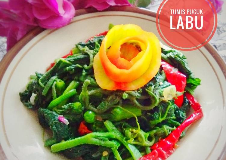Proses mengolah Tumis Pucuk Labu Anti Gagal