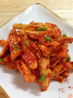 韓式涼拌蘿蔔乾무말랭이무침 的食譜成品照片