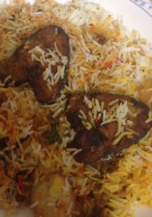 A picture of Fish biryani #Kokabandcookpad.
