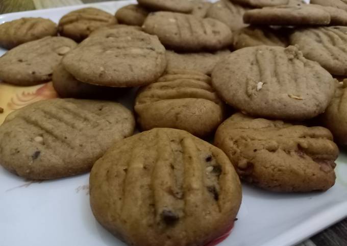 Cara Gampang Membuat Choco Peanut Cookies No Oven (Teflon), Enak