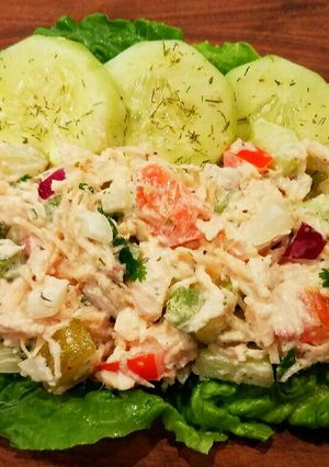 A picture of Mike's Chilly Chicken Salad Wraps Or Sandwiches.