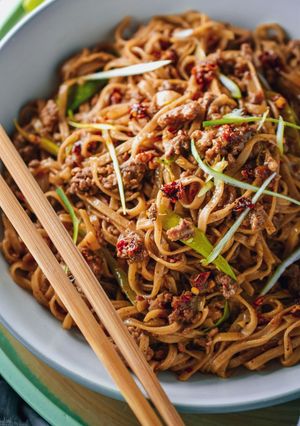 A picture of My Dan Dan Inspired Noodles (Dry Style).