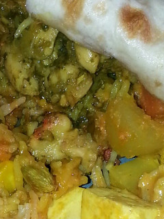 A picture of Stewed curry green tomatoes.