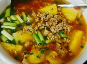 Hình của món Canh chua thịt bằm.