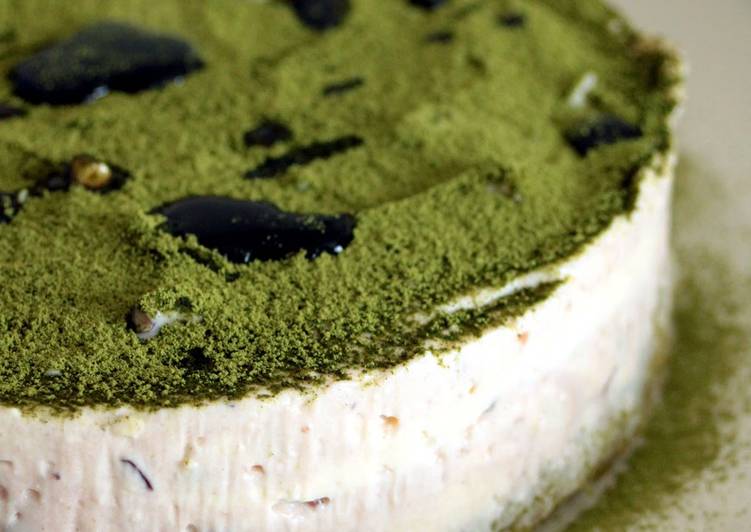 Simple Way to Make Award-winning Uji-Kintoki Inspired No-Bake Cheese Cake with Condensed Milk and Adzuki