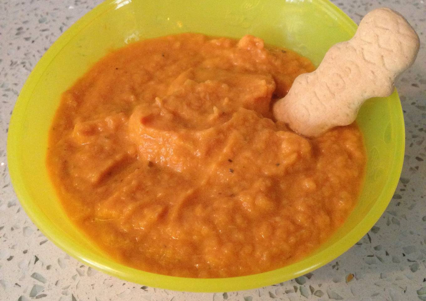Chicken With Carrots & Apple Purée