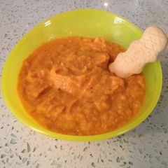 A picture of Chicken With Carrots & Apple Purée.
