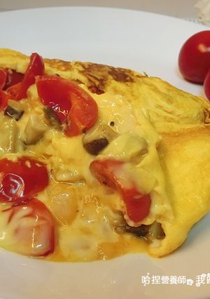 香菇起司歐姆蛋 的食譜成品照片