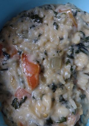 Una foto de Arroz con acelga