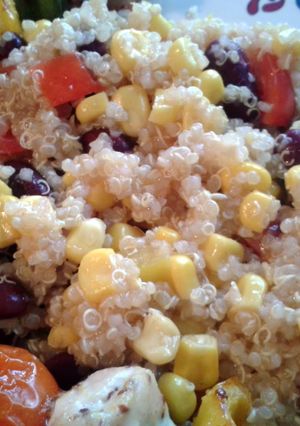 A picture of Quinoa, Corn & Bean Salad.