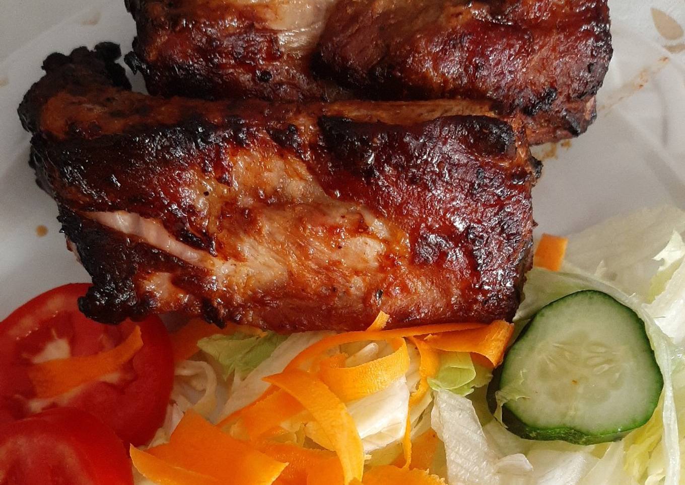 Costillas BBQ en freidora de aire