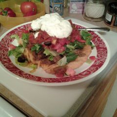 A picture of Fry bread tacos.