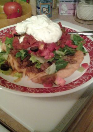 A picture of Fry bread tacos.