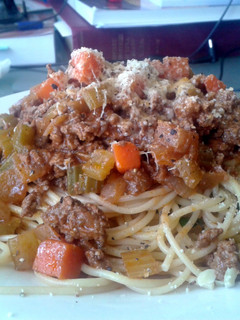 A picture of Louisiana sauce sardines and rocket pasta.