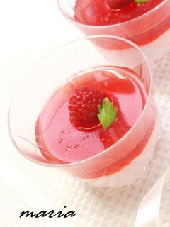A picture of Raspberry Bavarois.