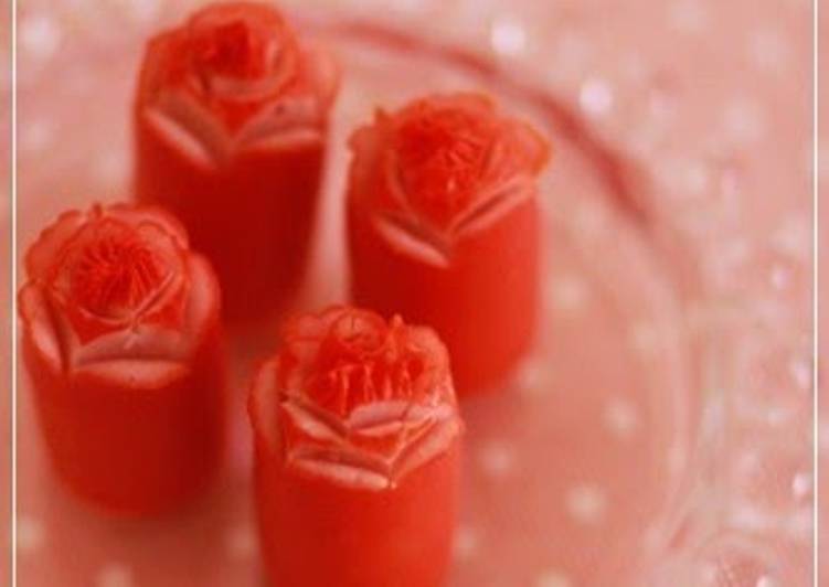Steps to Make Homemade For Character Bentos Rose-shaped Wiener Sausages