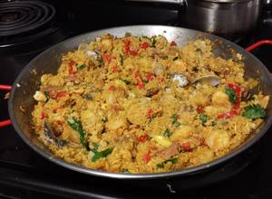 Paella en sartén eléctrico Receta de kanacho- Cookpad