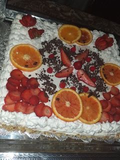 صورة لوصفة تورتة الفراولة 🍓🍊🍓
