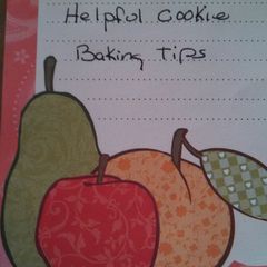 A picture of Helpful cookie baking tips.
