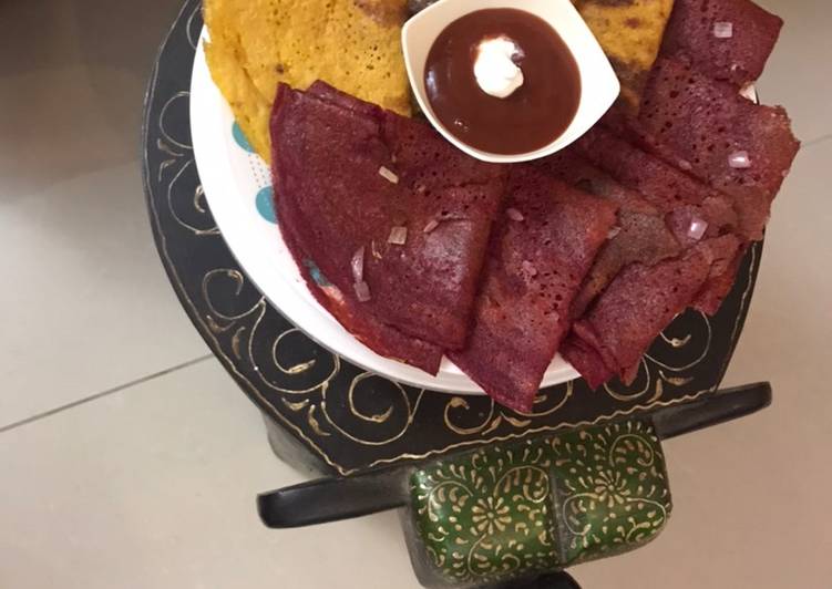 How to Prepare Homemade Carrot 🥕 &amp; Beetroot Dosas 💁🏻‍♀️😋😍