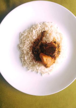 A picture of Gongura Chicken.