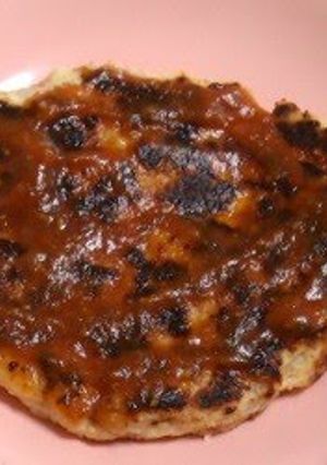 A picture of Eggless, Meatless Macrobiotic Silken Tofu Hamburger.