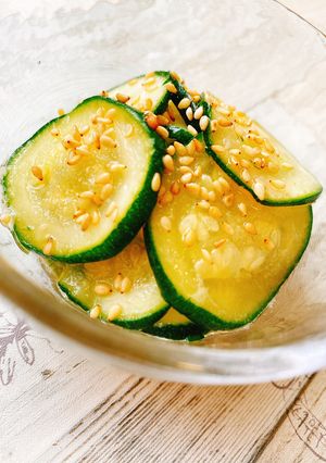 A picture of Easy Side Dish: Sesame Oil Scented Zucchini Namul.
