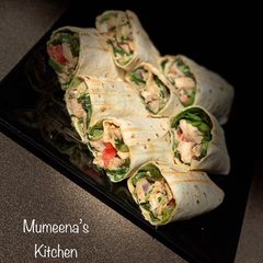 A picture of Tortilla chicken wrap.