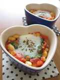 Broccoli and Soy Bean Egg Cocotte