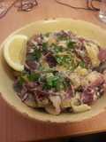 Creamy seafood pasta with creme fraiche