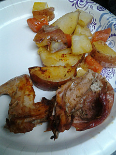 A picture of Roasted Rabbit with Roots.