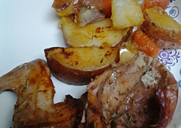 Easiest Way to Make Appetizing Roasted Rabbit with Roots